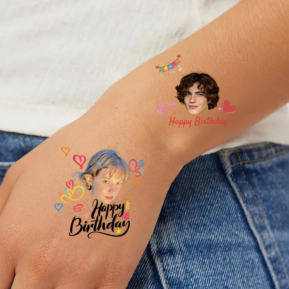 Custom Temporary Tattoo Stickers, Personalized Photo Tattoo Stickers, Personalized Image Tattoo Stickers.