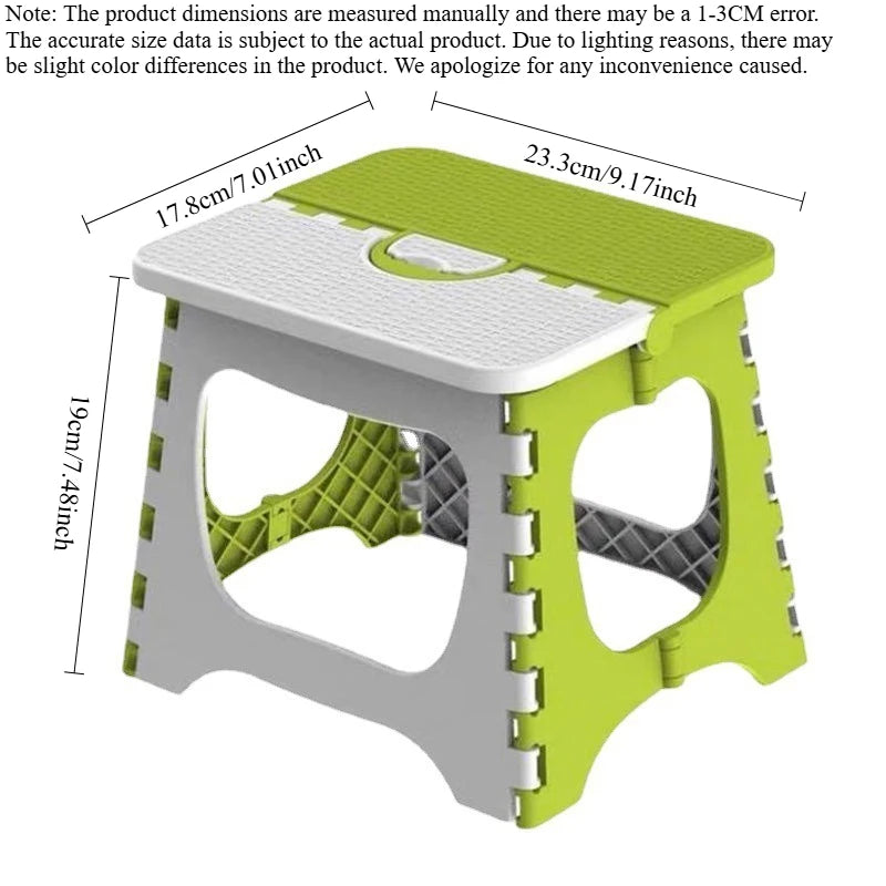 Portable Folding Plastic Stool Outdoor Fishing Camping Bench Small Mazar for Adult Kids Train Trip Garden Use