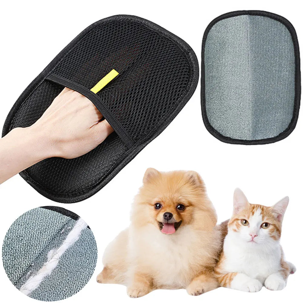Rękawice do pielęgnacji sierści Pet Grooming Gloves Szczotka do usuwania sierści Rękawice do usuwania sierści zwierząt domowych dla psów kotów królików z długimi/krótkimi/kręconymi włosami