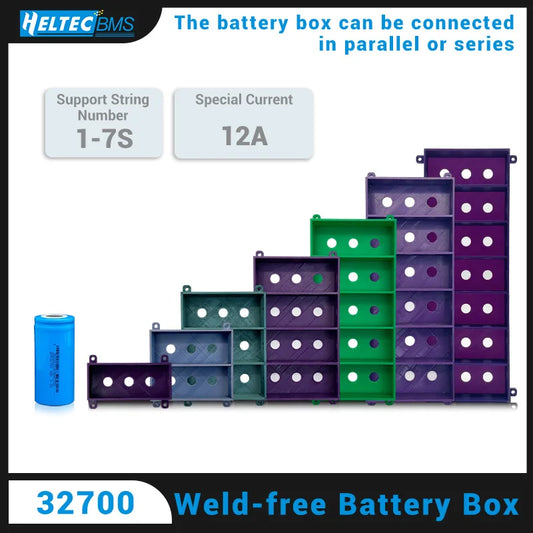 DIY Battery Case/32700 Weld-free Battery Box Battery Holder Pure Copper 12A High Current Lithium Battery in parallel in series