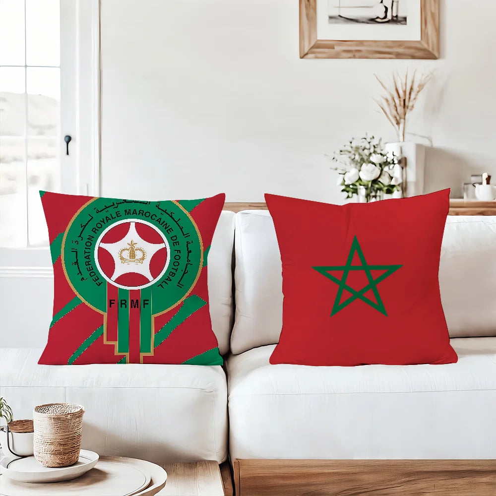 Luxury Morocco Flag Pillow Case Suitable For Bedrooms Living Rooms Cars Home Decoration