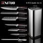 XITUO Chef knife 1-10Pcs Kitchen Knives Set Laser Damascus Pattern Ultra-Sharp Santoku Knife Cleaver Slicing Utility Fruit Knife