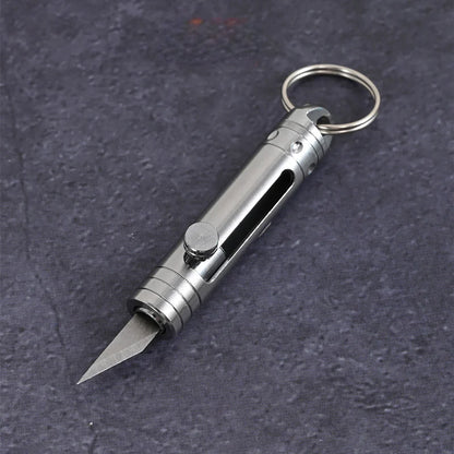 Sports Mini Copper Knife with Keychain Pendant - Portable Multi-functional Tool, Suitable for Camping, Daily Carrying and Paper Cutting, Portable Disassembly and Assembly Design, A Must for Men's Durable Outdoor Survival, Met