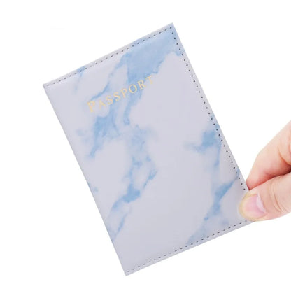 Fashion Marble Passport Holder Case Travel Accessories ID Cover Women Men Bank Card Passport Covers Business Wallet Case Pouch