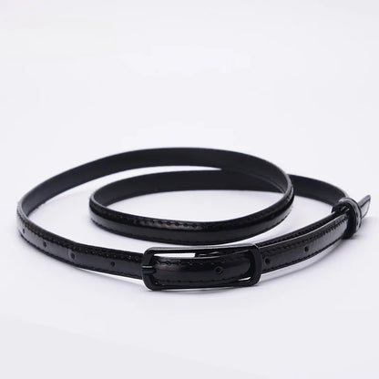 Children Candy Color Belts 1.2cm Super-thin PU Waistbands Simple Solid Color Casual Belts Girl Apparel Accessories