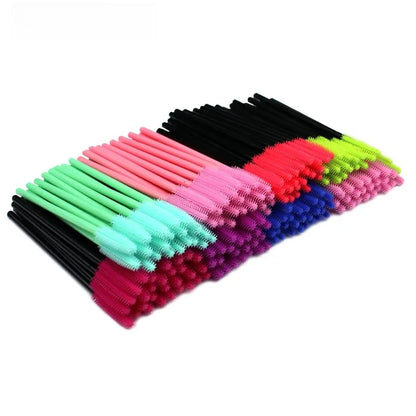 50pcs Silicone Mascara Wands Applicator Disposable Eyelash Brushes Comb Beauty Makeup Brush For Women Eyelash Extension tools