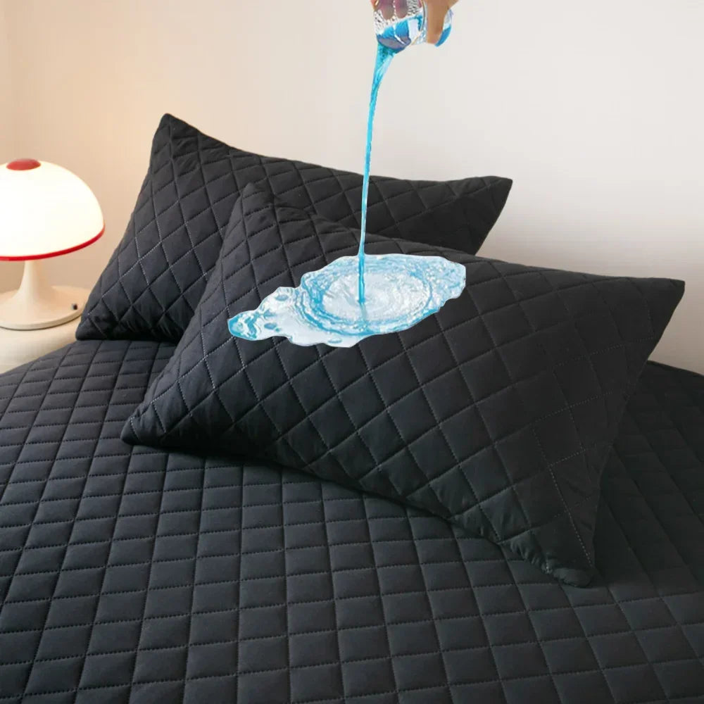 1 Pieces Waterproof Pillowcase Machine Washable Pillow Cover Bedroom Decor Suitable for With Children Just Pillowcase ,No Pillow