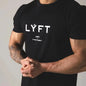 2026 Japanese men's printed running sports T-shirt, casual fitness gym, fitness street style, plus size short sleeved shirt