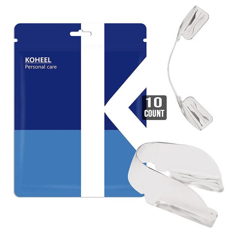 KOHEEL Ultra Thin Mouth Guard for Teeth Grinding and Clenching, Comfort-Fit Night Guard, Stop Bruxism Dental Guard, 10 Count
