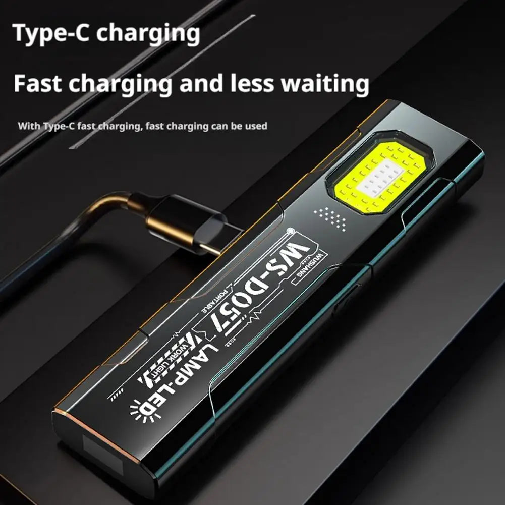 Keychain Flashlight USB-C Rechargeable 400mAh 550 Lumens Multifunctional Lighting Durable Mini Auto Repair Hat Clip Work Light