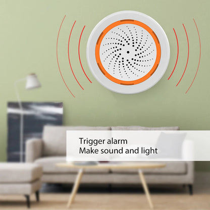 Tuya Zigbee Sound Light Sensor Smart Alarm Siren App Remote Control Home Security Protection System USB Sound Light Sensor