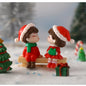 Mini Christmas Couple Figurines Cute DIY Micro Landscape Ornaments Desktop Decoration Accessories Table Decor