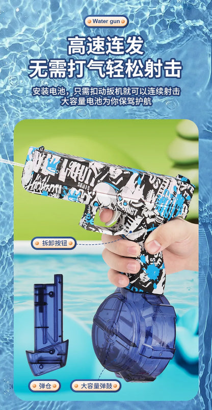 New Summer Water guns Electric Pistol Shooting Toy Full Automatic Outdoor Beach Gun Summer Water Toy For Kids Boys Girls Adults