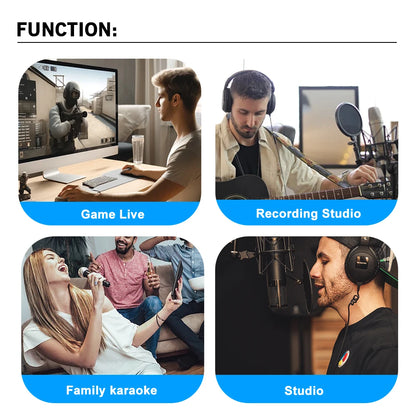 LEUS U87 AI XLR Condenser Microphone Professional Cardioid Studio Mic for Recording Podcasting Voice Over Streaming Home Studio