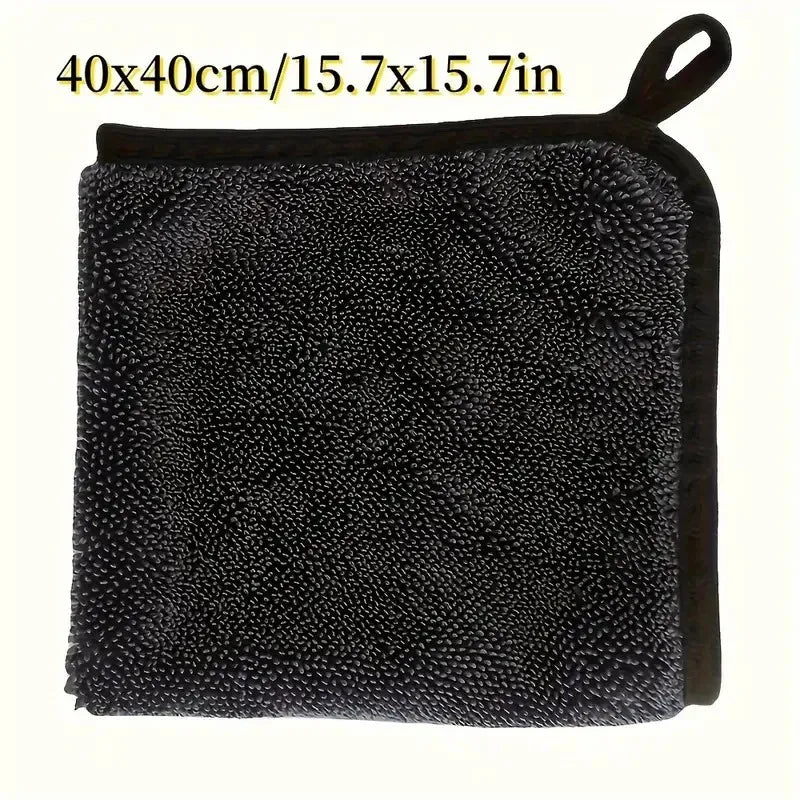 3pc Ultra-Absorbent Microfiber Cleaning Cloth - Soft, Durable & Quick-Dry Towel for Cars, Home, and Bathroom Use