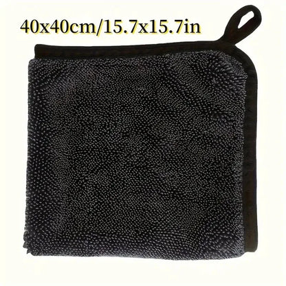3pc Ultra-Absorbent Microfiber Cleaning Cloth - Soft, Durable & Quick-Dry Towel for Cars, Home, and Bathroom Use