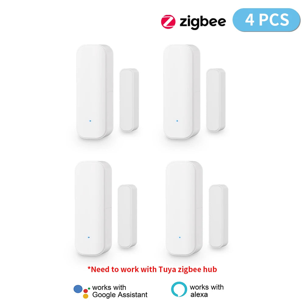 1PCS 2PCS 3PCS 4PCS 10PCS 15PCS Zigbee Door Sensor Window Magnetic Sensor Detector Home Door Sensor Need Tuya Zigbee Gateway Hub