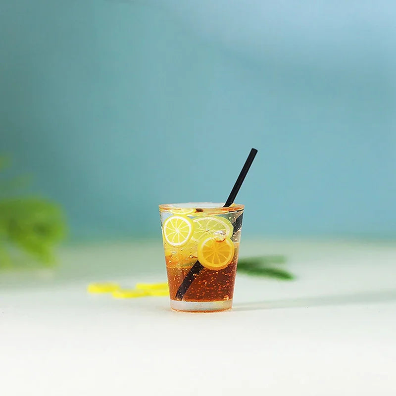 Miniature Toy Cocktail Drinks Doll Toys Dollhouse Accessories Miniature Items Fit for 1:6/1:12 Doll House Kitchen Ornaments