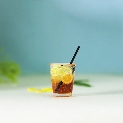 Miniature Toy Cocktail Drinks Doll Toys Dollhouse Accessories Miniature Items Fit for 1:6/1:12 Doll House Kitchen Ornaments