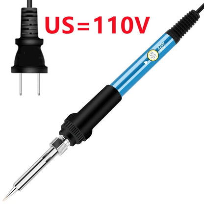 Electric Soldering 60W Iron 110V 220V US/EU Plug Temperature Adjustment Soldering Iron Household Electronic Welding Repair Tool