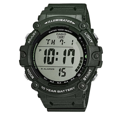 Casio AE1500WHX Series | 10-Year Battery | LED Backlight | 5-Alarms | 1/100 Sec Stopwatch | Men's Digital Watch