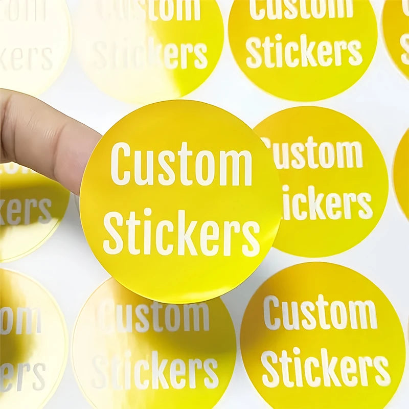 Customized Photo & Logo Stickers Instant Service-Personalized Vinyl Decals for Weddings,Parties, Brand Promotion, Durable Labels