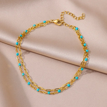 Stainless Steel Imitation Pearl Anklets for Women Gold Color Chain Ankle Bracelet Anklet Summer Beach Jewelry Accessories Gift