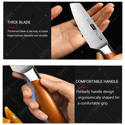 WXCOO Fruit Slicing Knife For Household Ultra Sharp Chef Knife Stainless Steel Kitchen Accessories 4.7 Inch Kitchen Knife