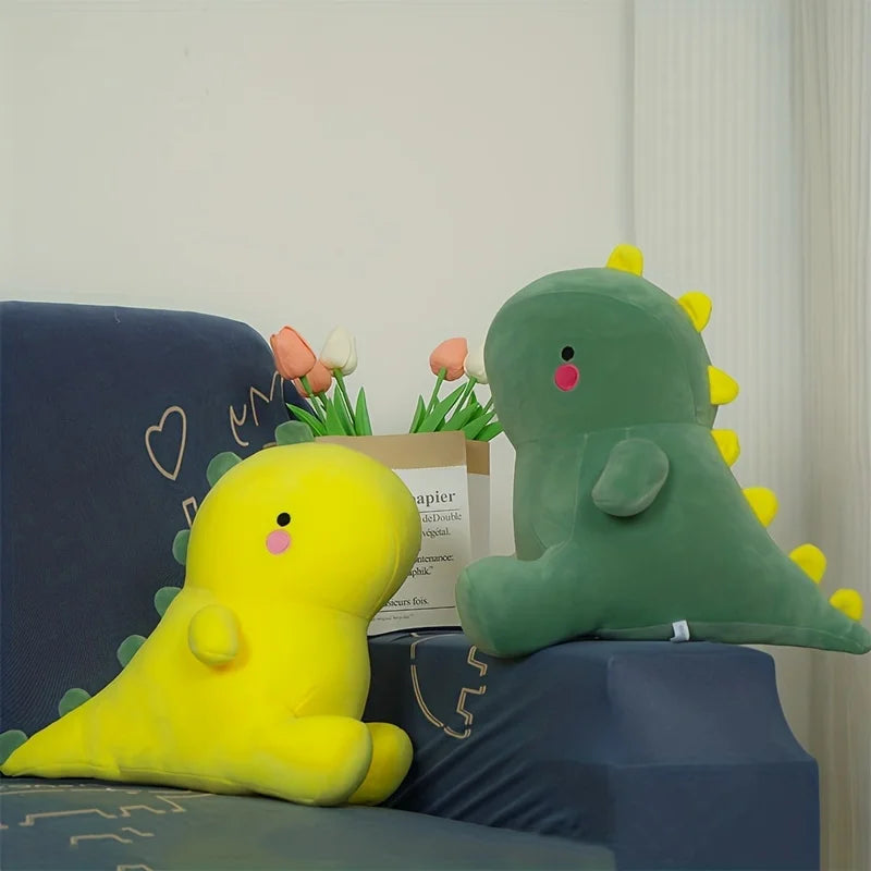 Color dinosaur plush toy,Squishy Dinosaur Doll Plush Toy, Sitting Soft Dino Plushie Colorful Little Cartoon Kawaii Animal Peluch