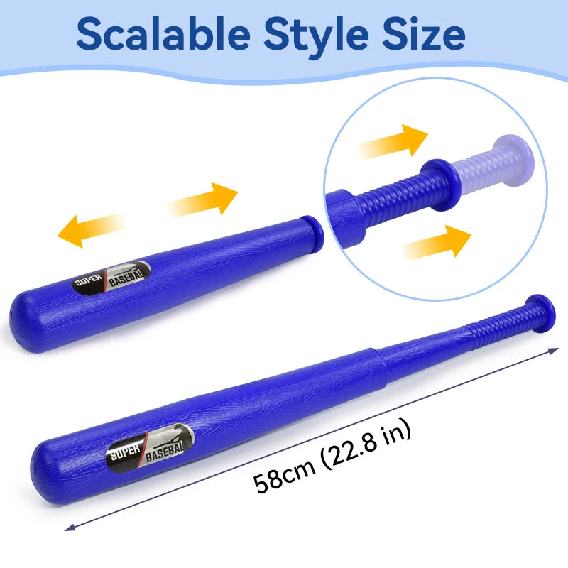 Children's Press Long and Short Baseball Toys,Kids T-Ball Set for Outdoor Sports,Leisure and Parent-Child Interaction Toy Set