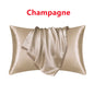 New 2pcs Nordic Pure Emulation Silk Pillowcase White Black Grey Decorative Pillow Covers Luxury Comfortable Home Bedding Cases