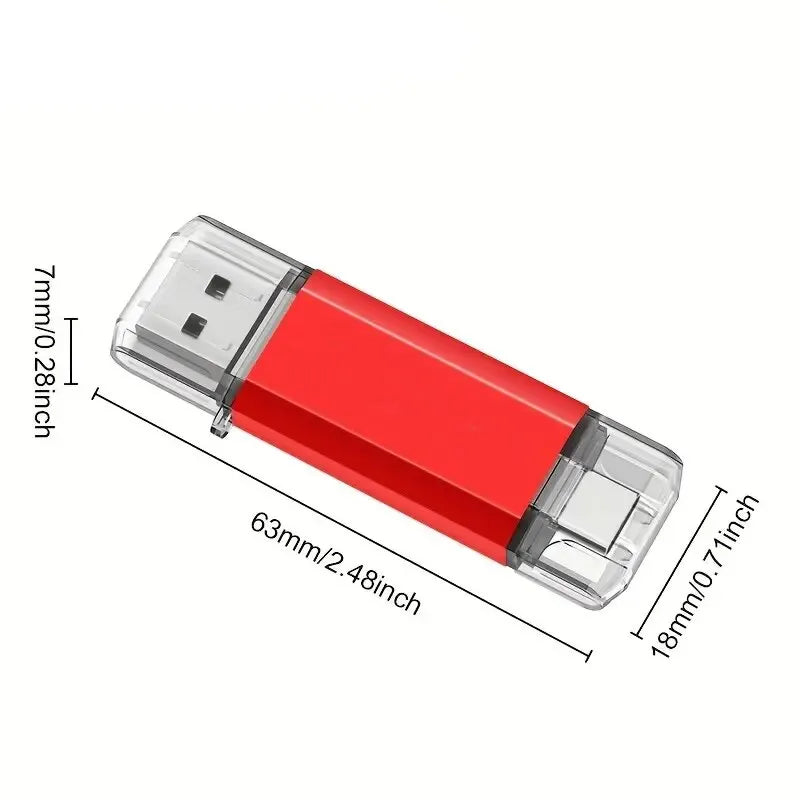 NOWY Pendrive OTG 2 w 1 typu C 128 GB 64 GB Szybki dysk flash USB OTG Pendrive 64 GB 128 GB Dyski flash USB OTG 2 w 1 typu C