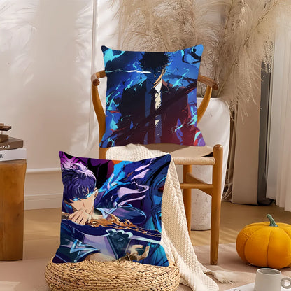Cartoon Solo Leveling Pillow Case Home Decoration Cushion Cover Suitable For Office Sofa Bedroom Car