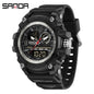 SANDA 3367 Men's Electronic Watch Large Dial Multi Functional Outdoor Waterproof Student Sports Electronic Watch