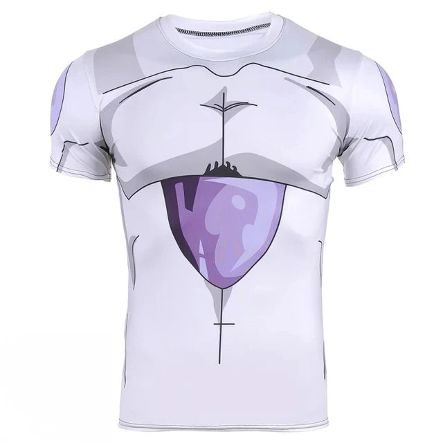 2026 Summer Vegeta Battle Damaged Armor Saiyan Armor | Body Building Short Sleeve T-Shirt Fitness Workout Dragon Ball Super Y2k