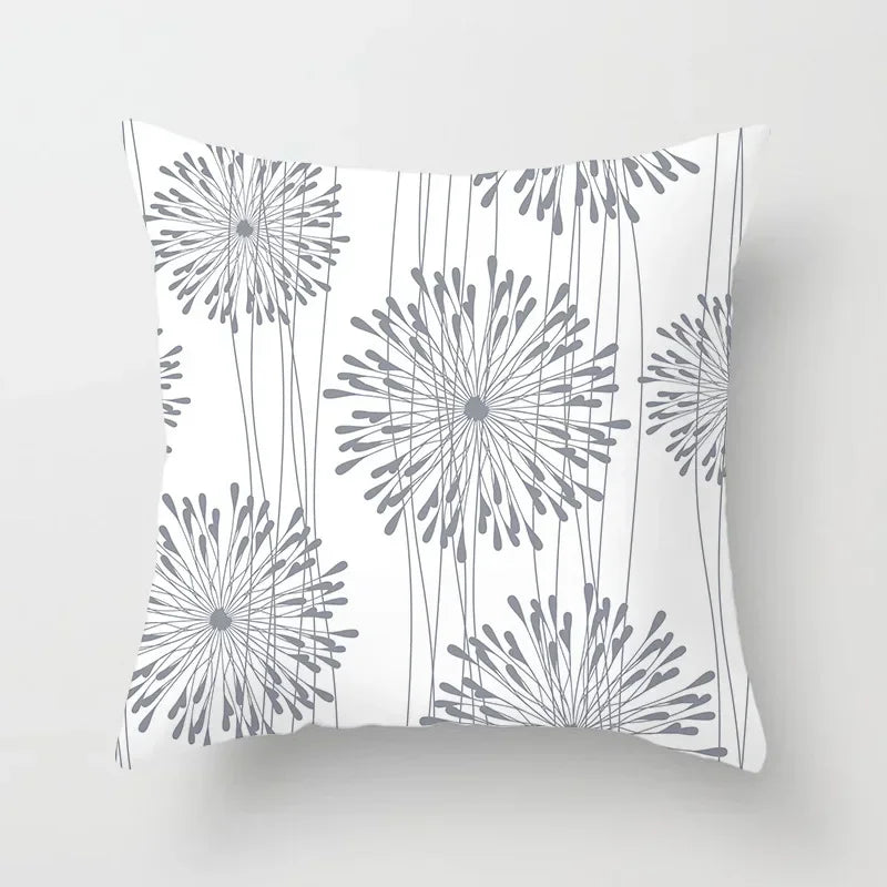 European Gray Pillowcase Geometric Pillow Cover Sofa Cushion Cover Garden Throw Pillows Hotel Outdoor Cushions car Chair 45X45cm