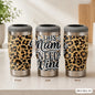 Mama Needs a Drink Leopard Vacuum Flasks 4-in-1 Stainless Steel Can Cooler Insulated Beer Soda Coffee Holder Dual Lids Fits 12oz