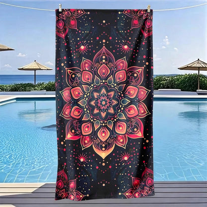1pc Boho Mandala & Tropical Floral Print Extra Large Quick Dry Beach Towels Perfect choice for beach vacation party gifts