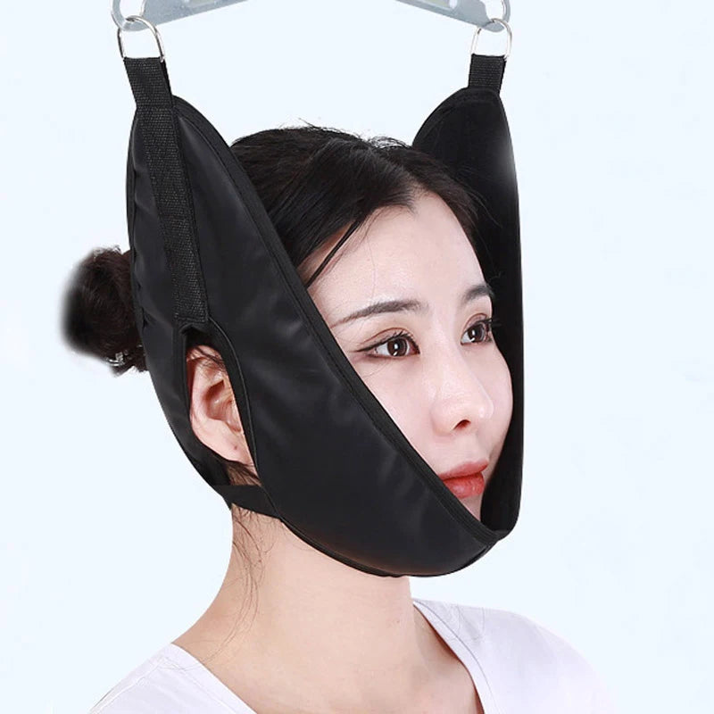 1pcs NEW Hanging Cervical Traction Device Soft Neck Stretching Belt Pain Relief Metal Bracket Chiropractic Neck Traction Cushion