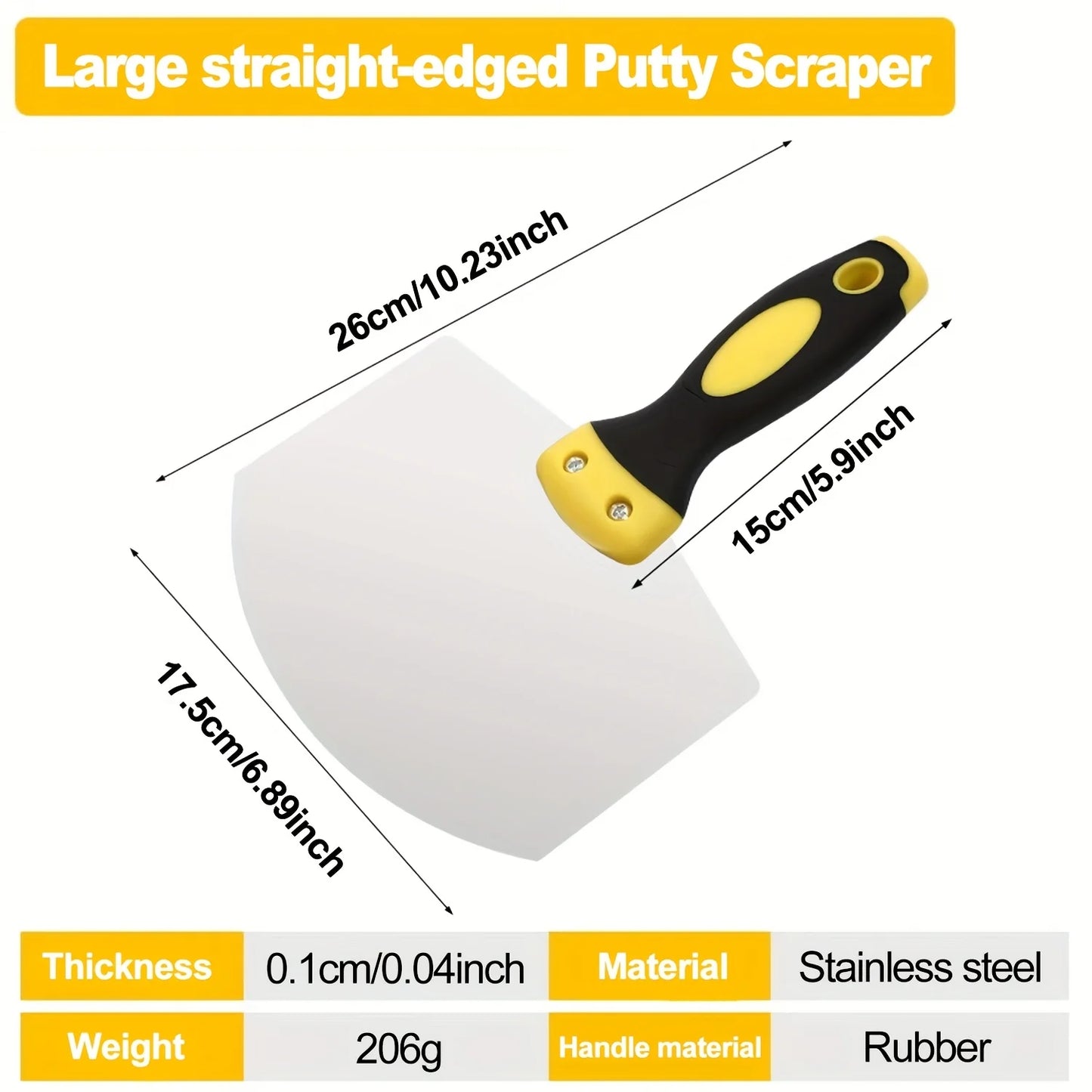 Stainless Steel Curved Trowel, Fan-Shaped Plaster Spatula, Thickened Bricklayer's Tool for Oil Workers, Ash Scraper