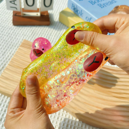 Maltose Capybara Stress Squeeze Toy Decompression Cute Capybara Anti Stress Slow Rebound Soft Glitter TPR Capybara Squishy Toys
