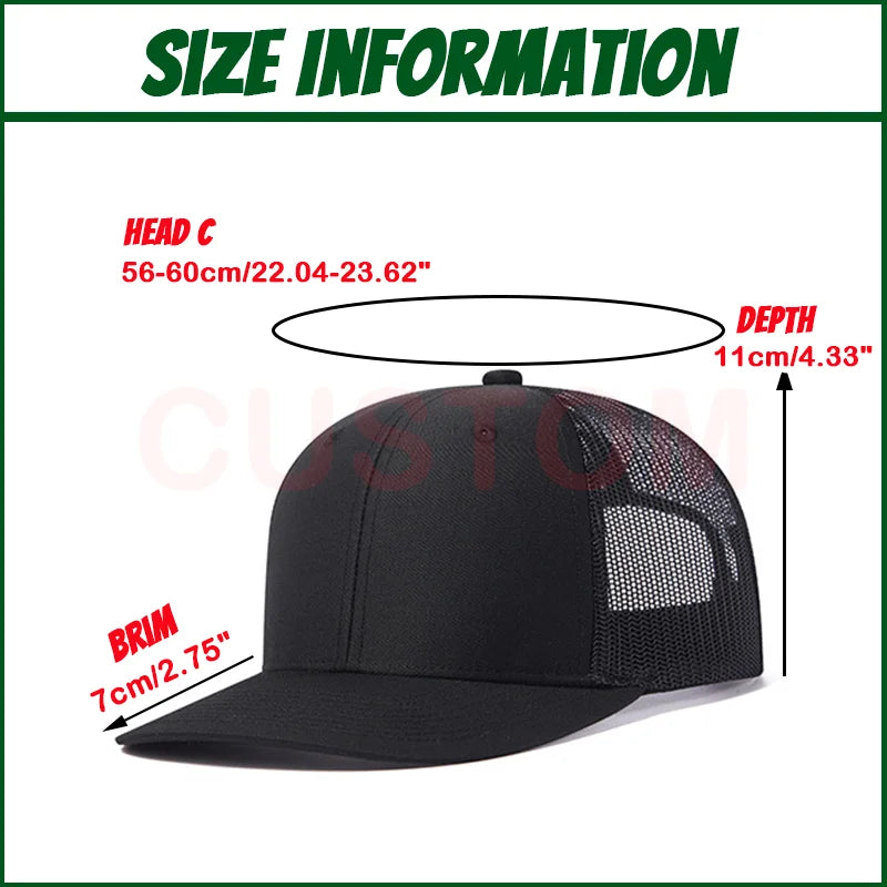 Fedoryn Custom Embroidery Baseball Cap for Men and Women DIY Design Mesh Cap LOGO Print Hat Quality Truck Hat Wholesale Unisex