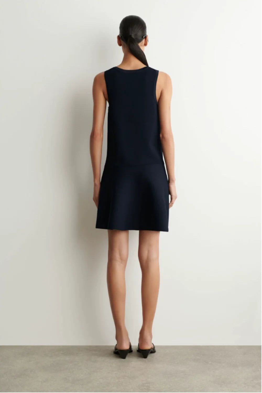 XIMIAN APPAREL 2026 YAZHIMEI Traf Cos Spring New Style of Women's Casual Standard Style Black A-Line Knitted Mini Dress