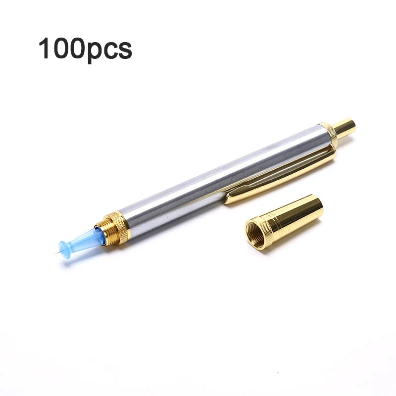 100pcs Stainless Steel Lancet Pen Adjustable Depth Blood Sampling Glucose Test Pen Lancing Device for Diabetics Blood Collect