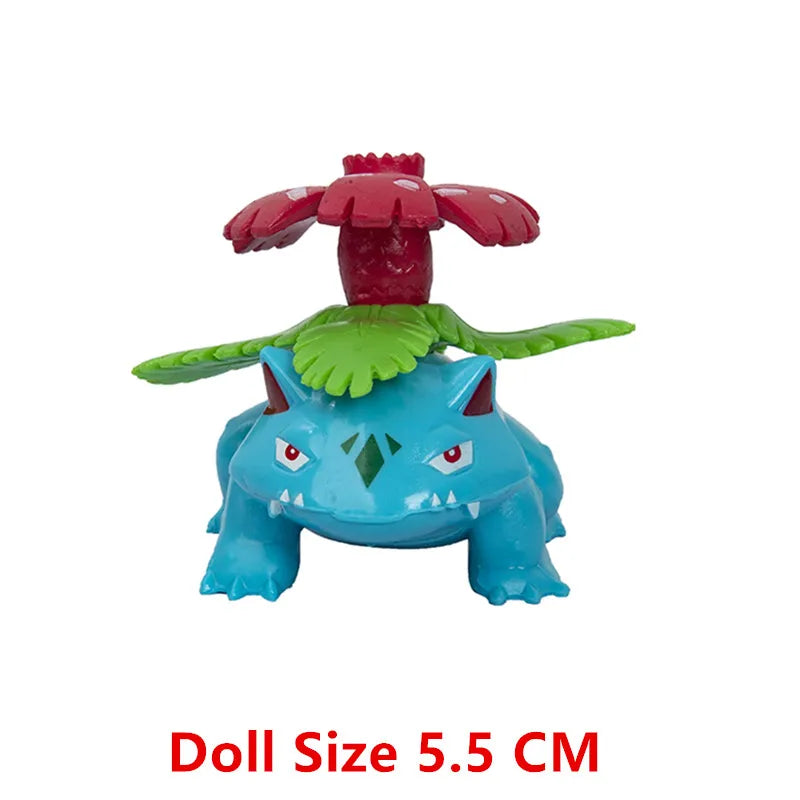 Pokemon Anime Action Figure Set - Pikachu Sun Elf Eevee Gengar Monsters Cartoon Model Toys Gift for Bulk Purchase