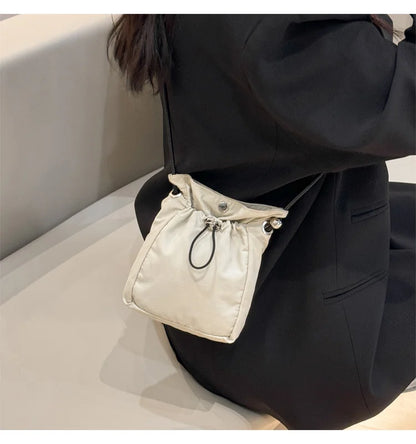 1× Nylon Crossbody Bag Soft Mini Phone Wallet Multifunctional Canvas Square Shoulder Bag Messenger Bag for Outdoor Hiking Travel