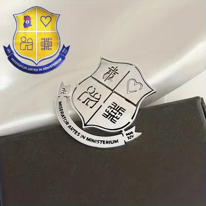 Custom Logo Brooch Simple Creativity Stainless Steel Company Pattern Brooches For Women Men Emblem Jewelry Accessories Gifts