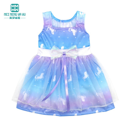 Fits 17-18inch American Doll and New Born Doll Clothes Fashion Dresses, Hooded Jumpsuit, Cardigan Strap Skirts Toys Gifts