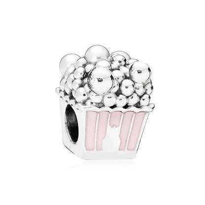 2025 Hot selling 925 Silver Pink Bird Moon Pendant Suitable for European Bracelets DIY Accessories Women's Charm Jewelry Gifts