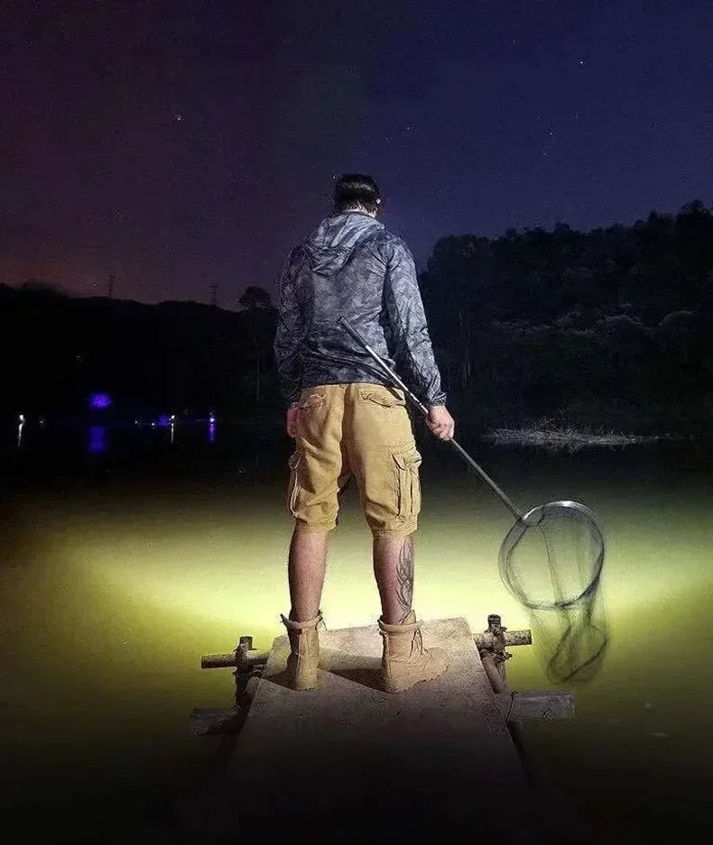 5*LED High Power Headlamp, Super Bright Rechargeable Fishing Camping Light, Long Distance Head Mounted Mining Lamp, Flashlight